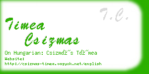 timea csizmas business card